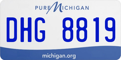 MI license plate DHG8819