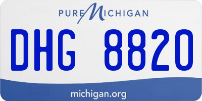 MI license plate DHG8820