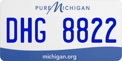 MI license plate DHG8822