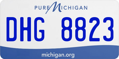 MI license plate DHG8823