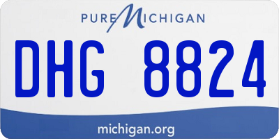 MI license plate DHG8824