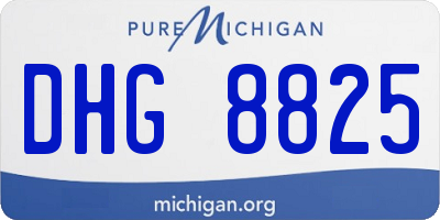 MI license plate DHG8825