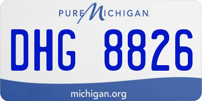 MI license plate DHG8826