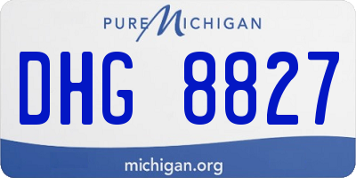MI license plate DHG8827