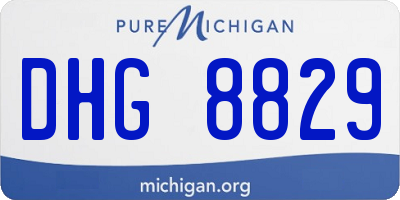 MI license plate DHG8829