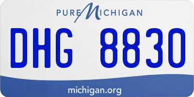 MI license plate DHG8830