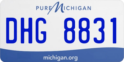 MI license plate DHG8831