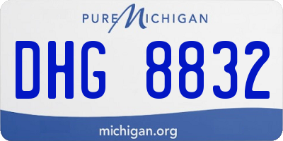 MI license plate DHG8832