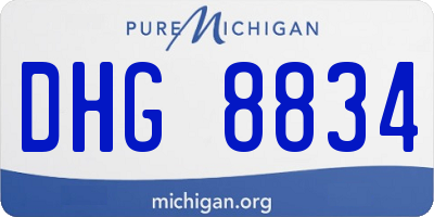 MI license plate DHG8834