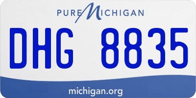 MI license plate DHG8835