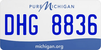 MI license plate DHG8836