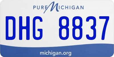 MI license plate DHG8837