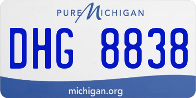 MI license plate DHG8838