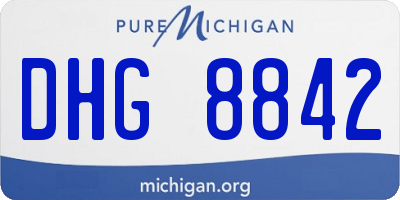 MI license plate DHG8842