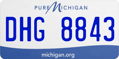 MI license plate DHG8843