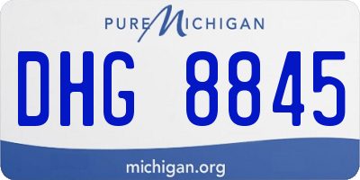 MI license plate DHG8845