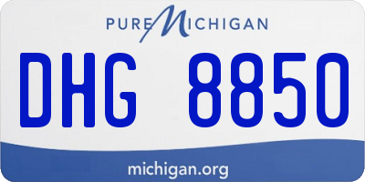 MI license plate DHG8850