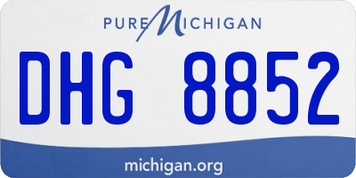 MI license plate DHG8852