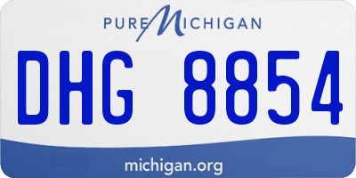 MI license plate DHG8854