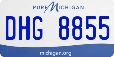 MI license plate DHG8855
