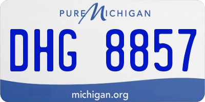 MI license plate DHG8857