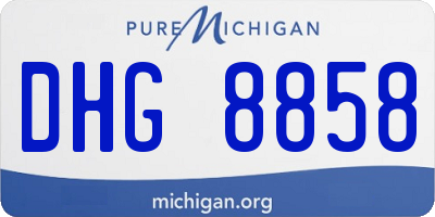 MI license plate DHG8858