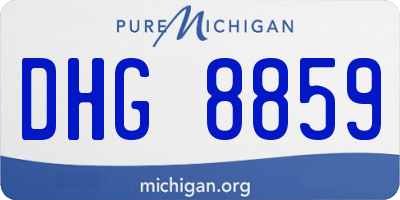 MI license plate DHG8859