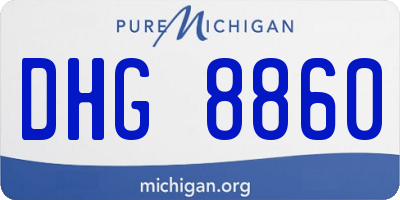 MI license plate DHG8860