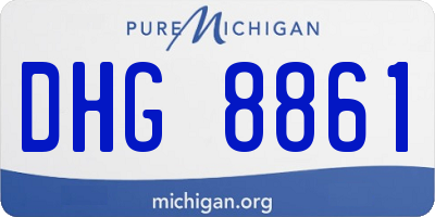 MI license plate DHG8861