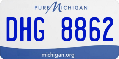 MI license plate DHG8862