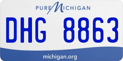 MI license plate DHG8863