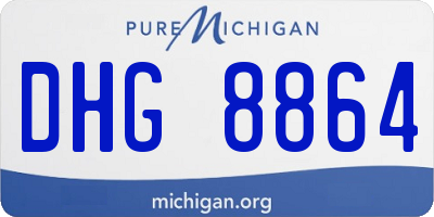 MI license plate DHG8864