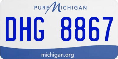 MI license plate DHG8867