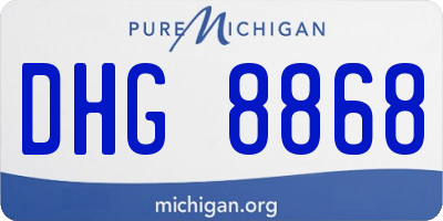MI license plate DHG8868