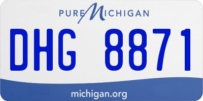 MI license plate DHG8871