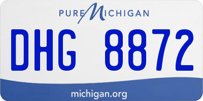 MI license plate DHG8872