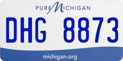 MI license plate DHG8873