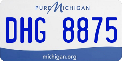 MI license plate DHG8875