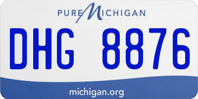 MI license plate DHG8876