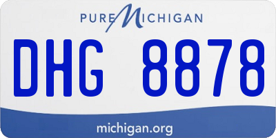 MI license plate DHG8878