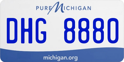 MI license plate DHG8880
