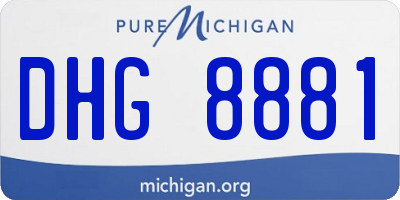 MI license plate DHG8881