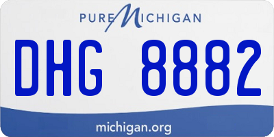 MI license plate DHG8882