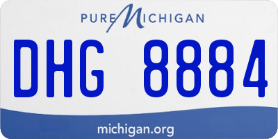 MI license plate DHG8884
