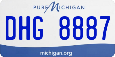MI license plate DHG8887
