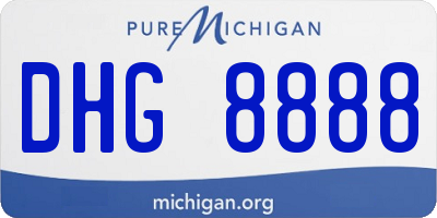 MI license plate DHG8888