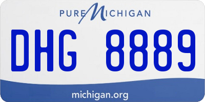 MI license plate DHG8889