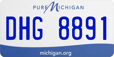 MI license plate DHG8891