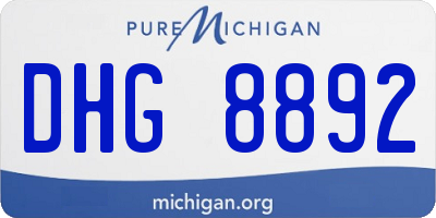 MI license plate DHG8892