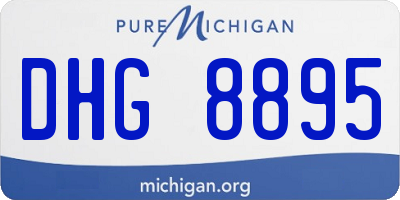 MI license plate DHG8895